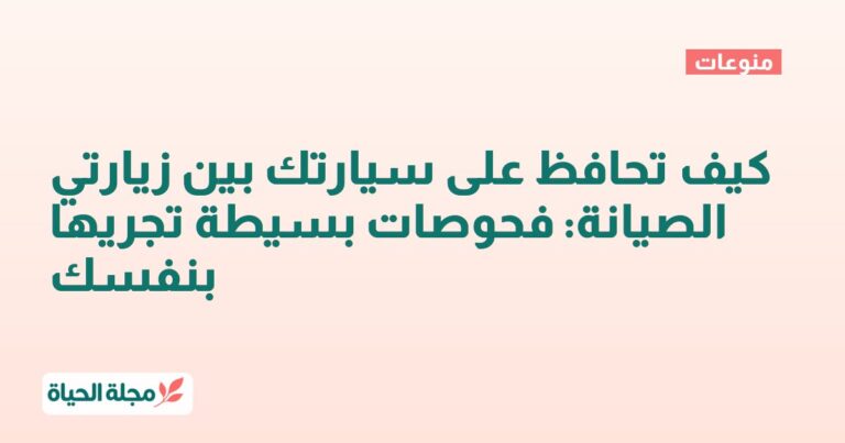 كيف تحافظ على سيارتك بين زيارتي الصيانة: فحوصات بسيطة تجريها بنفسك