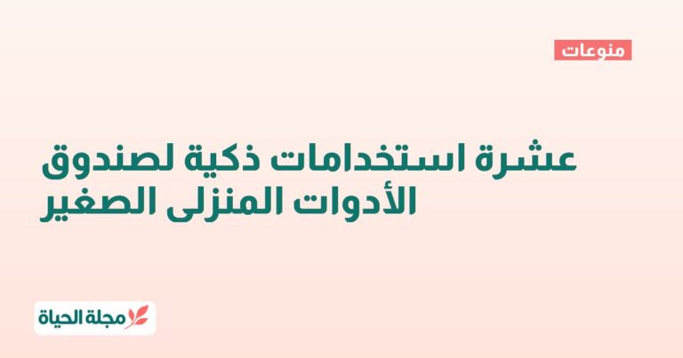 عشرة استخدامات ذكية لصندوق الأدوات المنزلي الصغير
